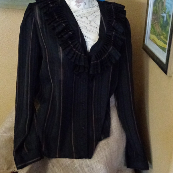 Philippe Marques Vintage Ruffle Blouse - Picture 2 of 8